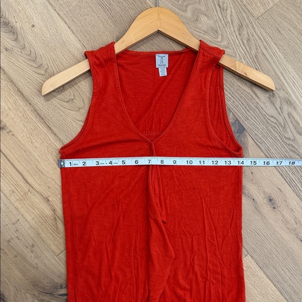 Tristan Rust Orange Ruffle Front Tank Top – XS - Picture 4 of 7